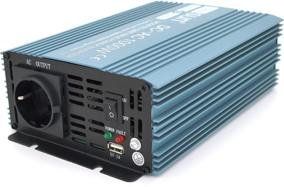 Инвертор напряжения MexxSun MXS-1000, 24V/220V, 1000W с модифицированной синусоидой, 1 Shuko, клемные провода, Q4 (YT29226)