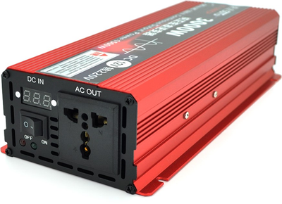 Инвертор напряжения Voltronic ST3000CP (DC:1500W), 12/220V с аппроксимированной синусоидой, 1 универсальная розетка, крокодилы, BOX (YT28535)