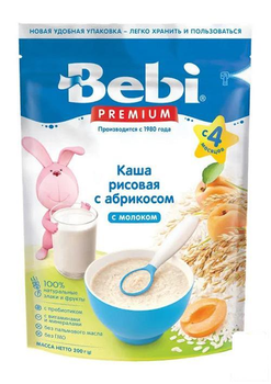 Каша Bebi PREMIUM молочна Рисова з абрикосом 1х200 г (88122)