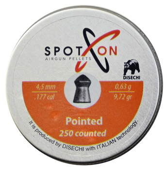 Пульки Spoton Pointed (4.5 мм, 0.63 гр, 250 шт.)
