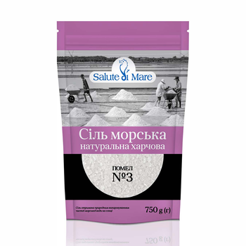 Соль морская пищевая Salute di Mare крупная 750 г