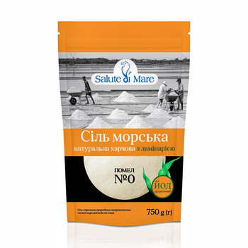 Соль морская пищевая Salute di Mare с ламинарией 750 г