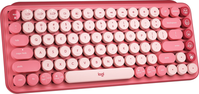 Клавіатура бездротова Logitech POP Keys Wireless Mechanical Keyboard Heartbreaker Rose (920-010737)
