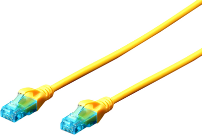 Kabel krosowy Digitus CAT5e UTP 0,5 m AWG 45133 CCA PVC Żółty (DK-1512-005/Y)