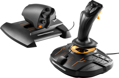 Joystick przewodowy Thrustmaster T.16000M FCS Hotas czarno-pomarańczowy (2960778)