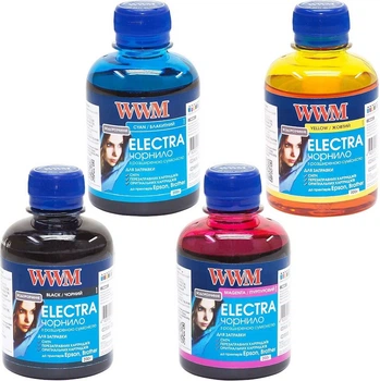 Комплект чернил WWM Electra для Epson L/XP/WF/T/TX/S/SX/R/RX Series (B/C/M/Y) 4x200ml (ELECTR.SET44)
