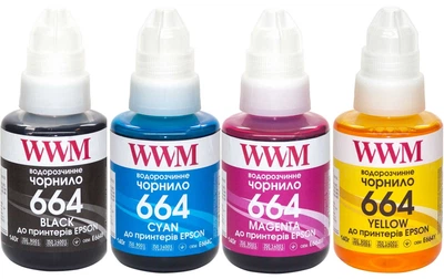 Комплект чорнила WWM 664 для Epson L Series (B/C/M/Y) 4x140ml (E664SET4)