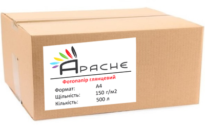 Фотобумага Apache A4 (500л) 150г/м2 глянцевая (AP-150G/500A4)