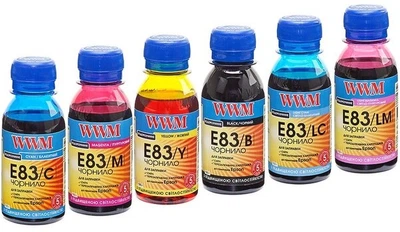 Комплект чорнила WWM E83 Epson L/R/RX/P/PX/T/TX Series (B/C/LC/M/LM/Y) 6x100ml Світлостійкі (E83SET-2)