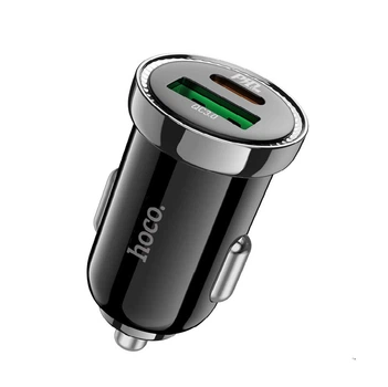 АЗУ HOCO Z44 Leading PD20W+QC3.0 2xUSB (USB-A + Type-C) Сar Сharger Black