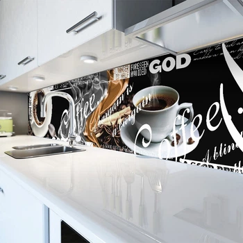 Кухонный фартук Скинали Coffee a good idea (фотопечать, кофе, кофейная тематика, чашка, пленка самоклеющаяся ) 60х200 см