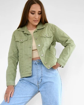 Джинсова куртка жіноча Carica LS-6961-32 55156 M хакі