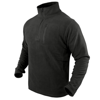 Флисовый пуловер Condor 1/4 Zip Fleece Pullover 607 Medium, Чорний