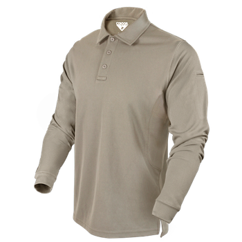 Тактическое поло с длинным рукавом Condor Performance Long Sleeve Tactical Polo 101120 XX-Large, Sand (пустельний)