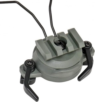 Кріплення адаптер на каску шолом HL-ACC-43-OD для навушників Peltor/Earmor/Walkers (olive)