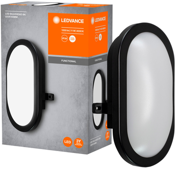 Світильник стельовий LEDVANCE BULKHEAD 11W 11W 4000K 840Lm Black (4058075271685)
