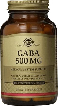 Дієтична добавка Solgar GABA 500 мг 100 к (33984012110)