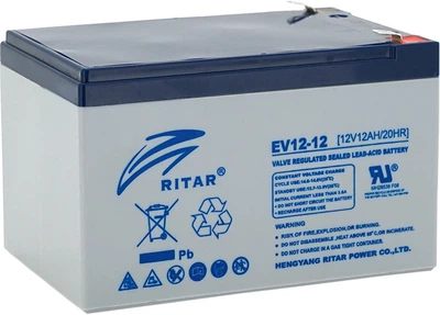 Тяговий акумулятор Ritar EV12-12 12 В 12 Аг M5 Q4 151 x 99 x 97 мм (YT26381)