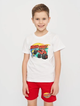 Детская летняя пижама для мальчика Disney BMM 52 04 115 104 см Белый/Красный (5904009157756)