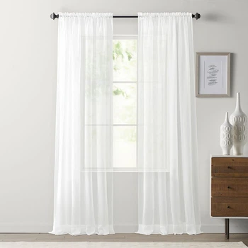 Комплект тюлей Грек с утяжелителем Lux Portiery 150х275 - 2 шт Пастельно-белый (TA0017)