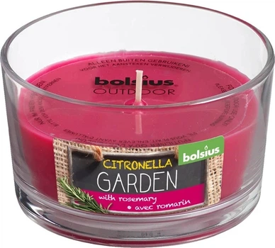 Свічка Bolsius Citronella Garden з ароматом розмарину у склі 62х106 мм від комарів (8717847083708)