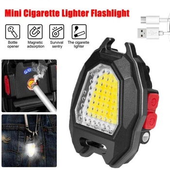 Акумуляторний LED ліхтарик W5144 з Type-C (7 режимів, прикурювач, шнур, магніт)