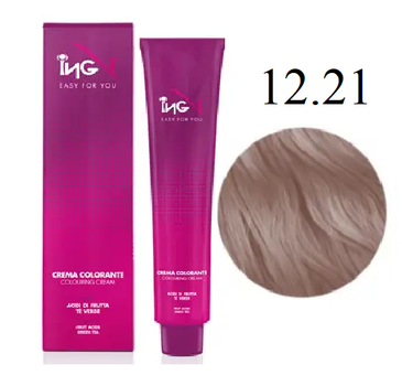 Крем-краска для волос ING Professional Coloring Cream 12.21 Ультра блонд фиолетово-пепельный 100 мл