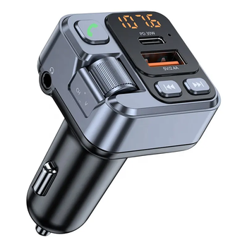Автомобильный FM ФМ модулятор Terra T16, Bluetooth 5.1, трансмиттер, вольтметр, зарядка QC 3.0 и PD 30W