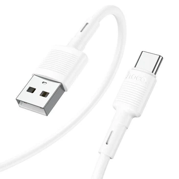Кабель зарядки Hoco USB to Type-C (USB-C) для мобильных устройств Samsung/Xiaomi/Huawei/Meizu/Honor. Быстрая зарядка 1M 3A. Original Series. White