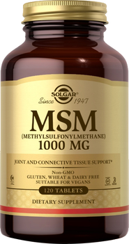 Харчова добавка Solgar Органічна сірка MSM 1000 мг 120 т (33984017344)