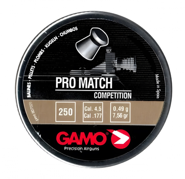 Пули Gamo Pro Match 4.5мм, 0.49г, 250шт