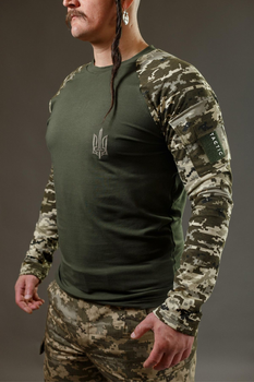 Військова футболка з довгим рукавом, тактичний рашгард, убакс піксель XL