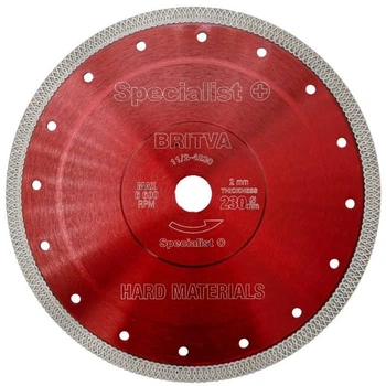 Диск алмазний Specialist+ BRITVA 230 x 2x 22 мм