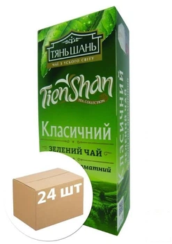 Чай зеленый (Классический) пачка ТМ "Тянь-Шань" 25 пакетиков упаковка 24шт (88700)