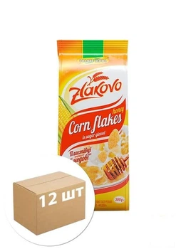 Хлопья кукурузные Злаково Медовые в глазури 300 г упаковка 12 шт (87251)