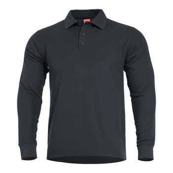 Тактическое поло с длинным рукавом Pentagon ANIKETOS LONG POLO K09013 Medium, Чорний