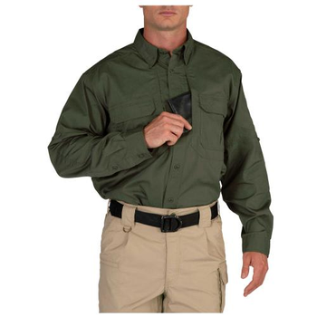 Сорочка 5.11 Tactical Taclite Long Sleeve Shirt 5.11 Tactical TDU Green, XL (Зелений) Тактична