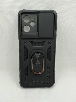 Протиударний чохол Defense Ring для Realme C35 з кільцем Чорний