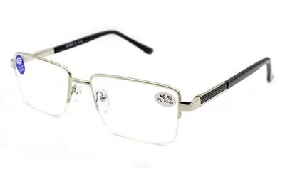 Мужские металлические серые очки зрения ,очки для дали ,очки с диоптриями -1.75 Blueblocker