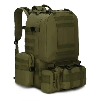 Рюкзак тактичний із підсумками Tactic оливковий велики рюкзак військовий рюкзак