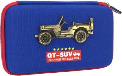 Пенал Cool For School з металевою аплікацією та органайзером на блискавці (QT-5795-Blue)