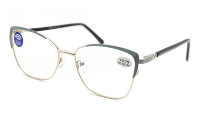 Готові окуляри для зору жіночі з діоптріями, окуляри для читання +3.5 21409-C10 Blueblocker