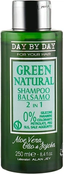 Шампунь-бальзам с маслом жожоба и алоэ вера Alan Jey Green Natural 2in1 Shampoo Balsamo 250ml (902790-817814-2)