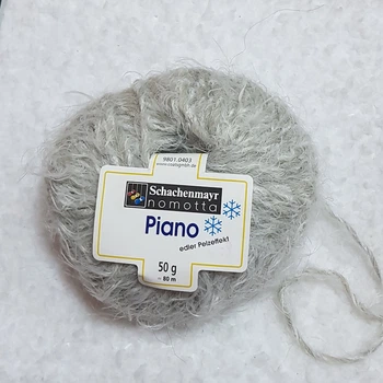 Пряжа Piano Schachenmayr Німеччина-Італія 42% альпака 18% вовна 40% поліамід 50 г - 80 м колір сіро-білий меланж Спиці 6-7 мм