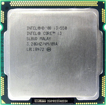 Процесор, Intel Core i3-550, 2 ядра 4 потоки, 3.2 GHz