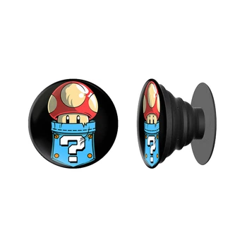 Попсокет (Popsockets) держатель для смартфона Гриб, Марио (8754-4019-BK) Черный