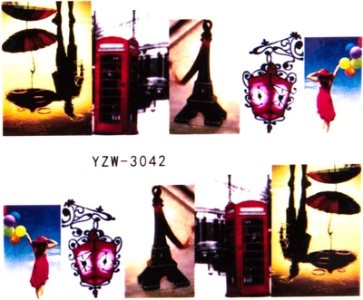 Водные наклейки для ногтей, YZW - Vizavi Professional YZW-3042 (973739-1242551-2)