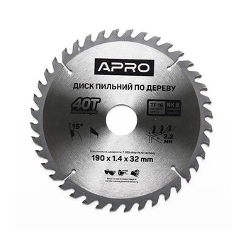Диск пиляльний по дереву Apro 190x32 мм 40Т