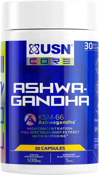 Suplement diety USN Ashwagandha KSM-66 30 k (6009544927501)