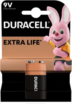 Щелочная батарейка Duracell 6LR61 MN1604 9V 1 шт (5000394066267)